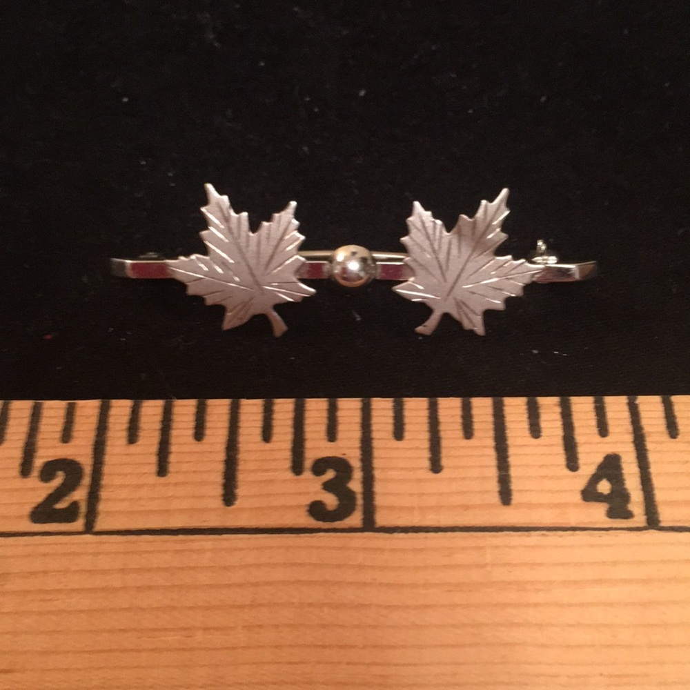 Sterling Silver Maple Leaf Brooch